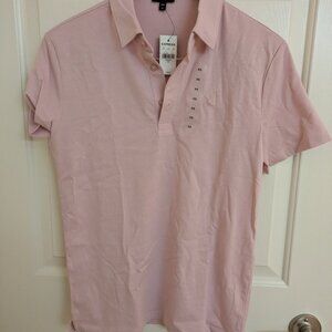 NWT Express Men's Pique Polo Shirt Light Pink Size XS MSRP $39.95
